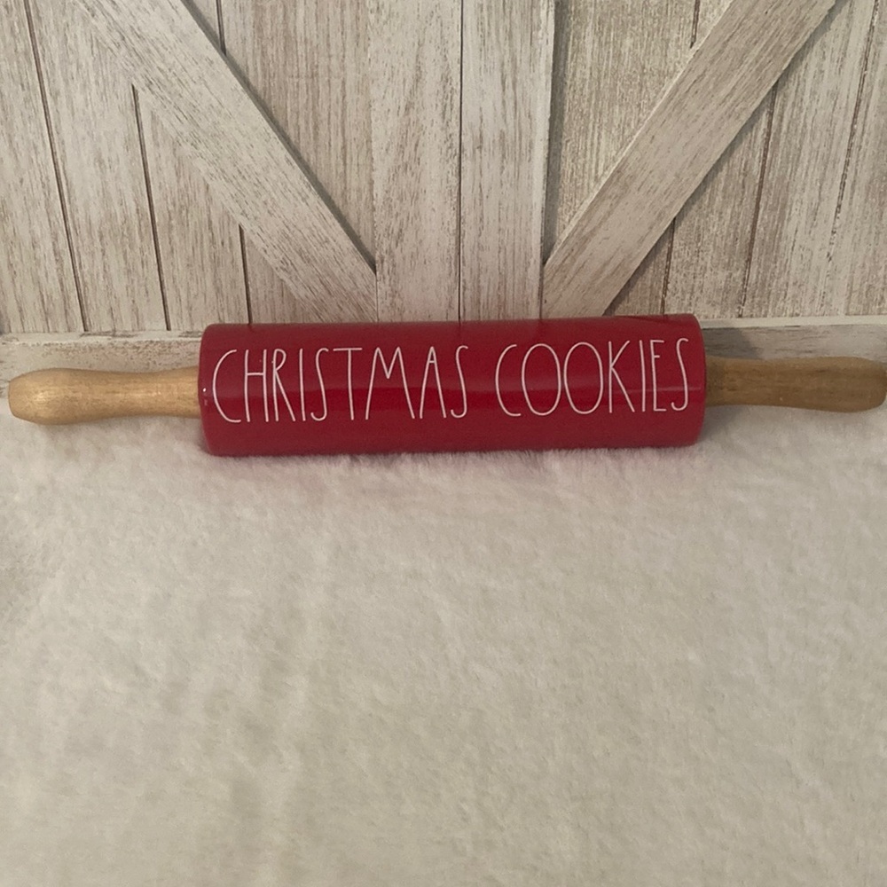 Rae Dunn Christmas Cookies Ceramic Rolling Pin